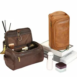 Kosmetiktasche Wasserdicht Kunstleder Make-up-Organizer Tragbarer Griff Tasche Multifunktions-Reise-Kosmetik-Ctainer-Beutel-Beutel a8qf #