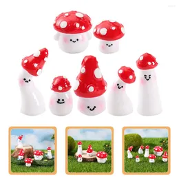 ديكورات الحديقة 14 PCS MOSS Microlandscape Flower Pot Mini Mini Mushroom Decor