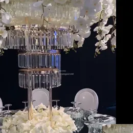 Inne imprezy imprezowe dostarcza od 100 cm do 150 cm4 warstwy luksusowe rekwizyty kwiatowe kryształowy wisiorek startowy dróg sceniczny