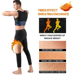 Homens corporal Shaper Sauna ternos calças de emagrecimento para perda de peso Hot Térmico Sweat Tummy Tummy Fleling Treiner treping Shapewear