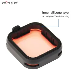 SOONSUN ND FILTR DO GoPro Hero 9 10 11 12 Black ND16 Nurving Magenta Red Color Filter dla Go Pro Camera Filt