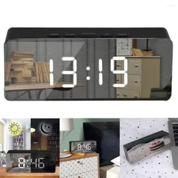 Table Clocks Bookmark Timer Light Mirror LED Lamp Clock Digital Creative Display Night Alarm Stopwatch