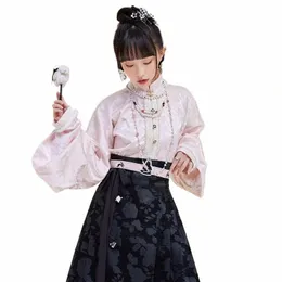 Gonna Jacquard retrò Gonna tradizionale cinese Dinastia Ming Gonna faccia cavallo Autunno / Inverno Hanfu Dr Festival Abiti DQL7928 H0dC #