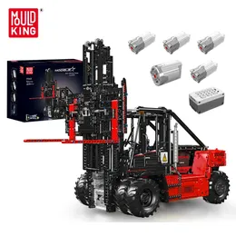 Uzaktan kumanda ağır hizmet forklift yapı taşı kalıp Kral Kral 17044/17045 Yüksek teknoloji model montaj kamyonu doğum günü oyuncakları çocuk Noel hediyesi