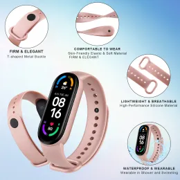 حزام سليكون لصالح Xiaomi 6 Miband 5 TPU حزام M5 سوار Xiaomi 4 3 Sport Wristband Mi Band 6 Smartwatch Accessory