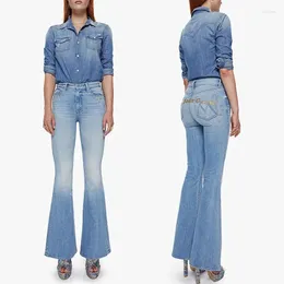 Damenjeans Zadigant Damen, personalisierte, einzigartige, bedruckte Denim-Hosen, modische, elastische, schlanke, ausgestellte Hosen