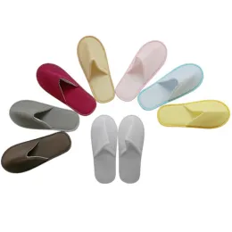 Одноразовые тапочки отель отель Travel Slush Plush Home Slipper Осенняя зимняя обувь Женщина Дом плоский пол мягкие тихие тапочки