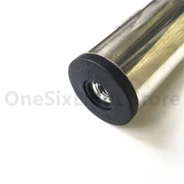 Black Round Blanking End Caps Pipe Tube PE+PP Plastic 16 19 22 25 30 32 38 50mm Inserts With M6 M8 M10 Metal Thread