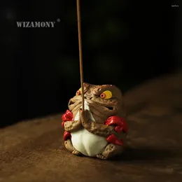 Tea Pets Wizamony Jingdezhen Immortal Toad El Oyma Tütsü Çubuğu Servet Çekmek İçin Senser Çayını Tamamen El Yapımı