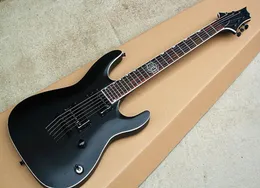 Chitarra elettrica speciale a due angoli Hardware neroIntarsio tasti specialiCorde in un unico pezzo e pickup HHFornire servizi personalizzati3576746