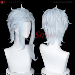 Gioco fatui cosplay dottor ii dottotore parrucca 30 cm corto uomo resistente ai capelli resistenti al calore anime parrucche + parrucca