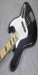 Custom Geddy Lee Signature 4 Strings Precision Jaze Electric Bass Guitar Maple Neck Black Black Block Inlays9350475