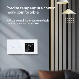 Bingoelec Smart Zigbee Termostat ve Duvar Anahtarı Soket Sıcaklık Kontrolörü Su/Elektrik Zemin Isıtma Gaz Kazanı Beyaz