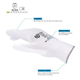 Andanda Work Gloves 1 парная экономика полиэстер Pu с покрытием ладони и кончики пальцев Gloves Safety Gloves для работы