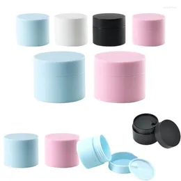 Frascos de armazenamento 30pcs vazios 5g-50g mini frascos de cosméticos de plástico com tampas de parafuso forros recipientes de viagem portáteis para maquiagem labial
