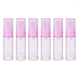 Garrafas de armazenamento 6 pcs bomba recarregável mão garrafa de vácuo recipiente maquiagem atomizadores para limpeza perfumes de viagem 5ml
