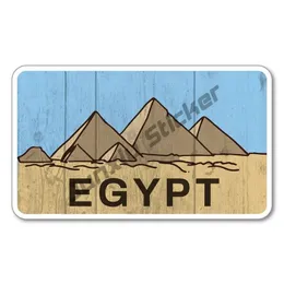Mısır harita bayrağı çıkartma etiketi Mısır Seyahat Piramidi Firavun Çöl Camel Sticker Araç Aksesuarları Dizüstü Bilgisayar Pencere Araç Çıkartması KK13cm