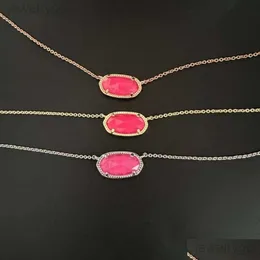 Hänghalsband designer s scotts smycken elisa serie instagram stil enkel och färsk rosa rhododendron azalea krageben kedja ne otoil