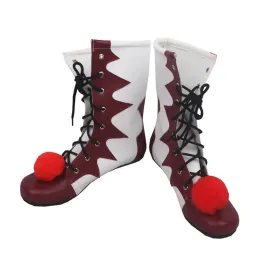 Stephen King 's It Pennywise Shoes Mask Cosplay Scary Clown Boots Men Custom Halloween 크리스마스 코스 액세서리 파티 사용