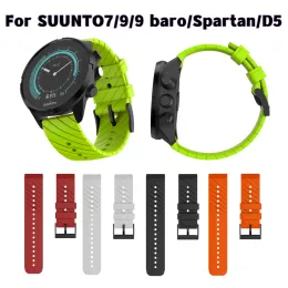 24mm Silicone Smart Watch Strap For Suunto 7 Wristband Bracelet For Suunto 9/9 Baro/Spartan Sport Wrist Hr New Rubber Band