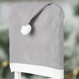 Stol täcker täcker juldekoration för hembord middag bakre dekor år fest slipcovers navidad