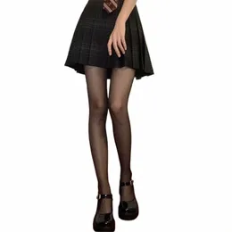 Women Veet Black Silk Stockings jk uniforms Lady Pure Black Silk Stockings Senior Sexy Lg Stocks Foot Pantyhose W3n5#