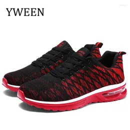 Casual Shoes YWEEN Men's Autumn Outdoor Breathable Walking Men Air Cushion Absorption Mesh Sneakers