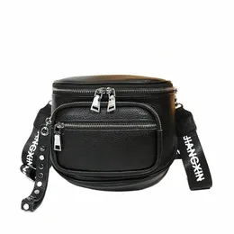 Äkta läder crossbody väskor kvinnor 100% kohud kvinnlig axelväska fi bred axel rem mjuk stor kvinnor väska bolsa sac 94fb#