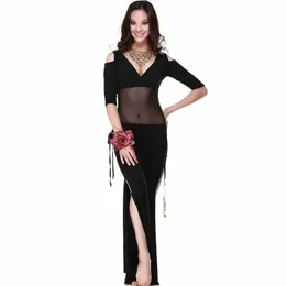 belly dance short sleeves top+milk silk waist pants 2pcs/suit for belly dancing set K6Sv#