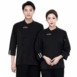 Bakning Cake Shop Hot Pot Restaurant Waiter Uniform Hotel Work Clothes Chef Uniform LG Sleeve Western Food Cafe Kitchen kläder I8MF#