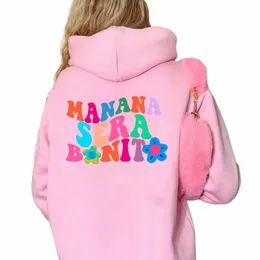 Y2K Autumn Plus Size Women's Clothing Karol G Manana Sera Bito Hoodie Tomorrow kommer att vara trevliga hoodies för Women Sweatshirt W1LM#