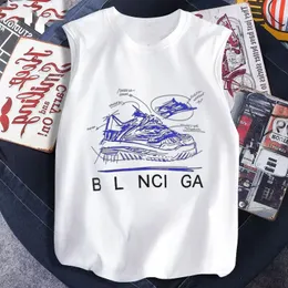 Tasarımcı Amerikan Retro Sıkıntılı Erkekler Tişört, Büyük Boy Yıkanmış Gevşek Takan Erkekler Kısa Kollu Moda Trendi Camisole Street Hip-Hop Men için