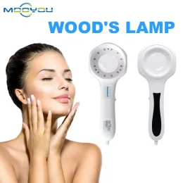 Analisador mooyou lâmpada uv pele analisador uv lâmpada de madeira exame de teste de pele facial ampliação analisador lâmpada máquina lâmpada de madeira