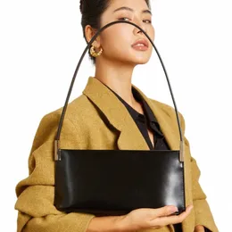 Zr Diary Underarm Bag Women Split Cow Leather Sadel Påsar Fi Nisch Sying Single Shoulder Bag M122 E5VC#