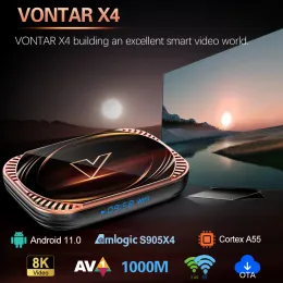VONTAR X4 TV Box Android 11 Amlogic S905X4 4GB 128GB 32GB 64GB 1000M Wifi 4K AV1 Google Player Media Player TVBOX Set top box