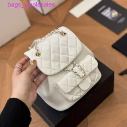 Loja 2024 Bolsa de design feminina mochila atacado promoção de liberação de varejo primavera e outono ombro duplo crossbody corrente diamante grade sacos de água