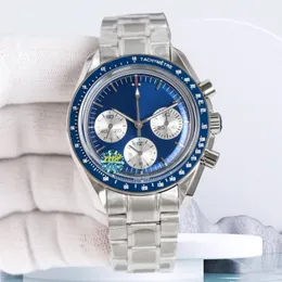 Мужские смотрят высококачественные Moonswatch Полностью автоматический механизм импортированный ремешок из нержавеющей стали и сапфировые стеклянные часы, часы дизайнерские теги Luxury Watch Y