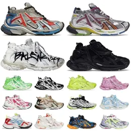 runner 7.0 scarpe firmate donna uomo bianco rosa verde Graffiti Plate-forme scarpe tripler lusso 7 scarpe da ginnastica sneakers di grandi dimensioni