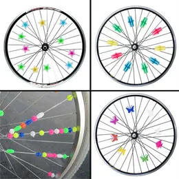 Lysande hjul Spoke 1 Pack Plastic Colorful Wrap Tubes Decor Cykel Spokes Cycling Parts Accessories