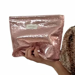 Bolsa de maquiagem feminina de grande capacidade, bolsa de viagem para cosméticos, produtos de higiene pessoal, bolsa fi portátil brilhante, sacos de maquiagem z2T8 #