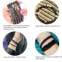 Natursteinperlen flache Quadratflocken schwarzer Hämatit loser Abstandshalter Perlen für Schmuck Herstellung von DIY -Armband -Halskettenzubehör für Schmuck machen