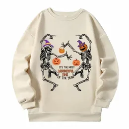 halen Skelet Pumpkin Devil Graphic Hoodies Autumn Winter New Plus Size Outerwear Street Fi Brand Hooded Sweatshirt G4I2#