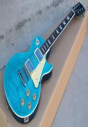 Guitarra elétrica azul inteira com corpo de mogno Rosewood FretboardChrome Hardwares e Bredge FixoSpecial Décimo Segundo Inlay4923422