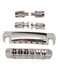 1 Set Gitarrensattel Brücke Saitenhalter Silber für Gibson LPEPI E-Gitarre Teile Bridge7331522