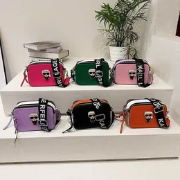 Designer saco halloween lanboli karl estilo versátil crossbody moda para câmera portátil pu couro ocidental personalizado kvqjo