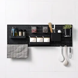 PEGBOARD Väggpaneler Pegboard Wall Organizer Montering Display Diy Pegboard Kit Tool Storage Panel Board Rack Vägghylla Lagring