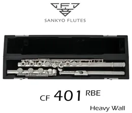 Professional Sankyo CF401 Flute Etude EキースプリットシルバーメッキフルートCトーン17ホールオープンオフセットGコピー5562421