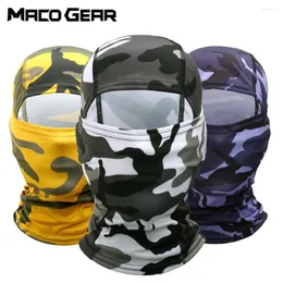 Bandanas taktyczny BALACLAVA WOJSKA FOLLAWA SKALF MASK T TWARZ Multicam Camo Cycling Head Cover Army Paintball Hat Men FaveMask