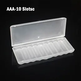 Caixa de contêiner de armazenamento de bateria de plástico de 1pcs para 10pcs aaa/aa bateria portátil boats box por atacado