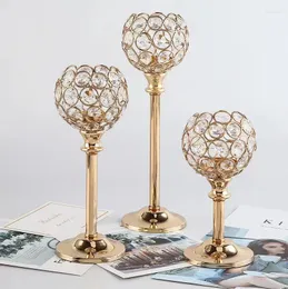 Castiçais para casamento, arranjos florais, decorações de janela, adereços para casa, ferro forjado dourado